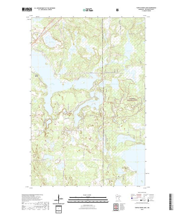 USGS Topographic Map – Turtle River Lake