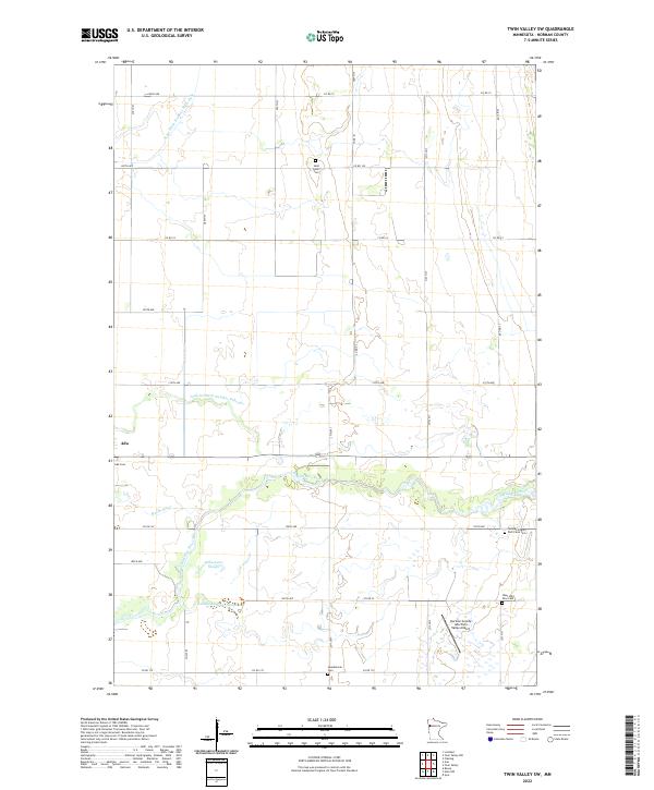 USGS Topographic Map – Twin Valley SW