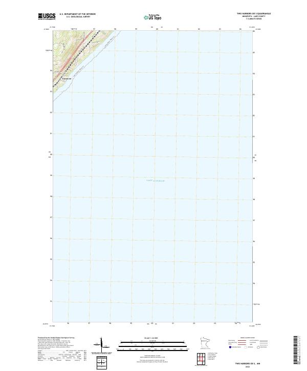 USGS Topographic Map – Two Harbors OE S