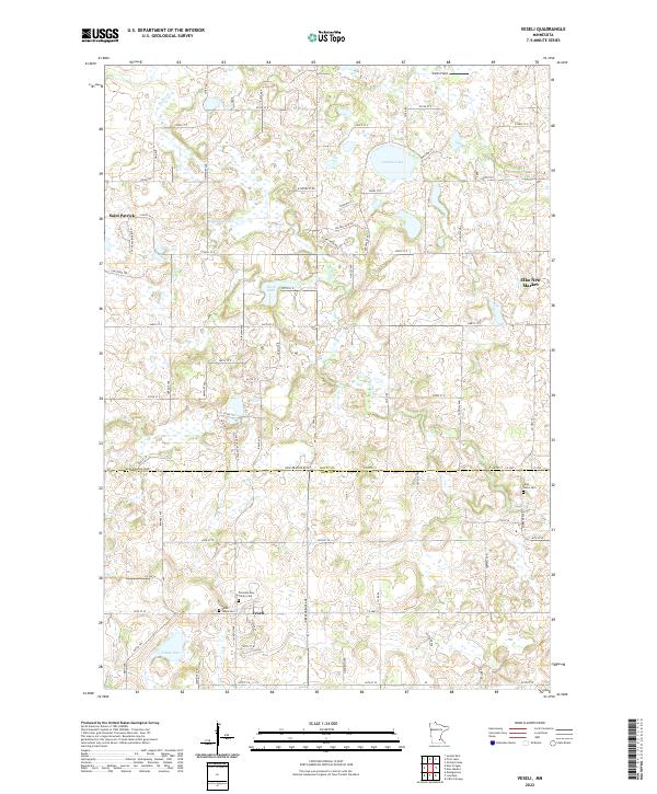 USGS Topographic Map – Veseli