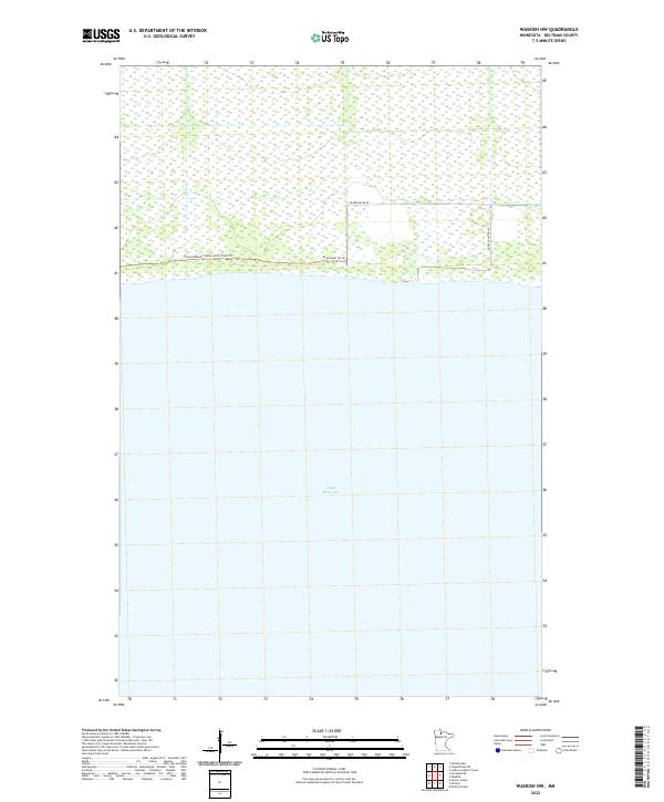 2022 Map of Waskish NW, 2022 Print