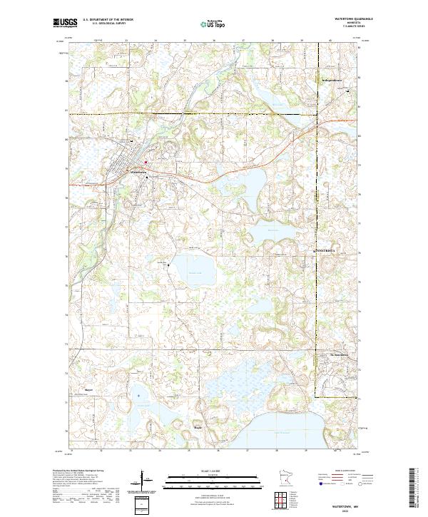 USGS Topographic Map – Watertown
