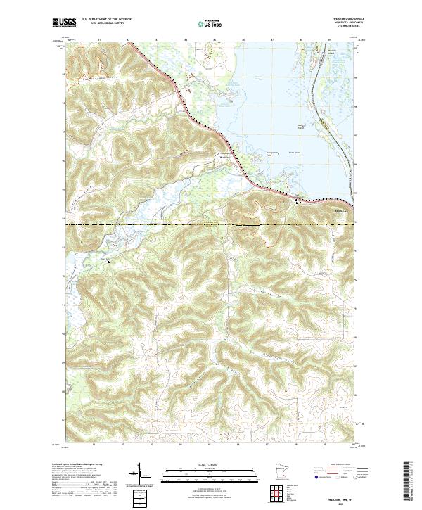 USGS Topographic Map – Weaver