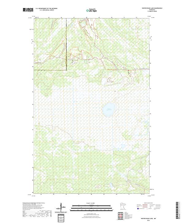 USGS Topographic Map – Winter Road Lake