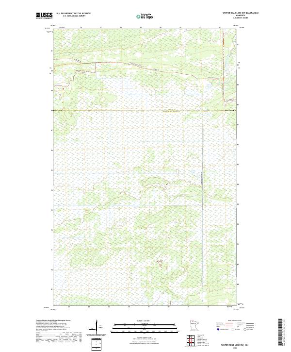 USGS Topographic Map – Winter Road Lake NW