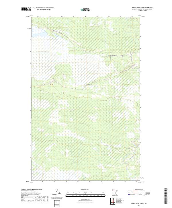 USGS Topographic Map – Winter Road Lake SE