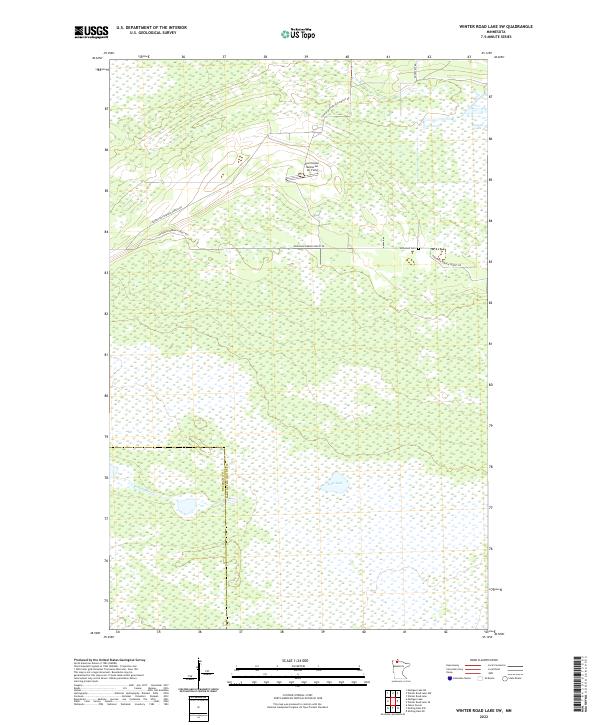 USGS Topographic Map – Winter Road Lake SW