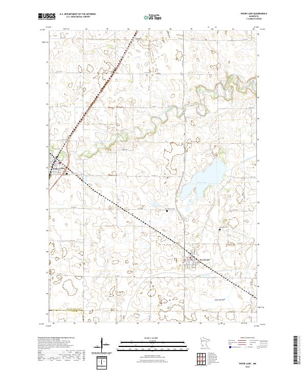 USGS Topographic Map – Wood Lake