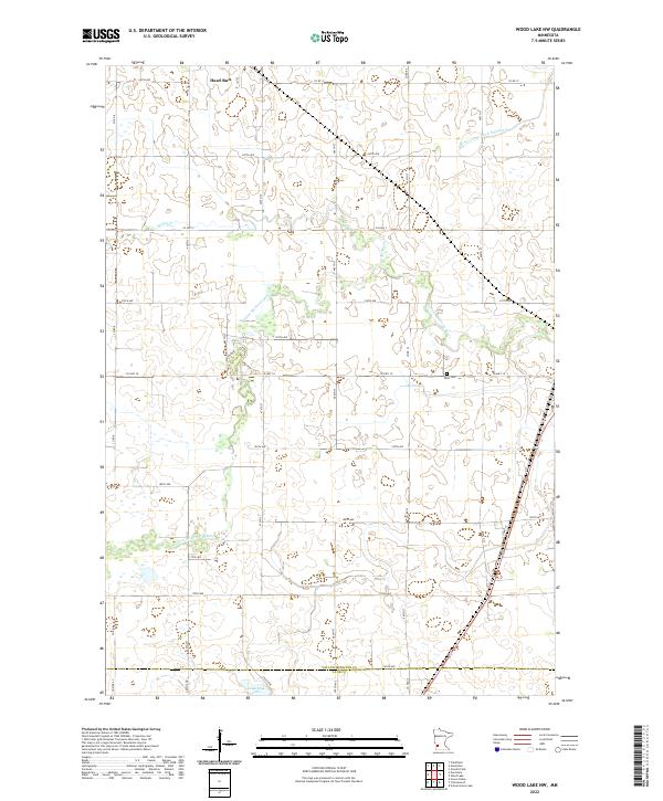 USGS Topographic Map – Wood Lake NW