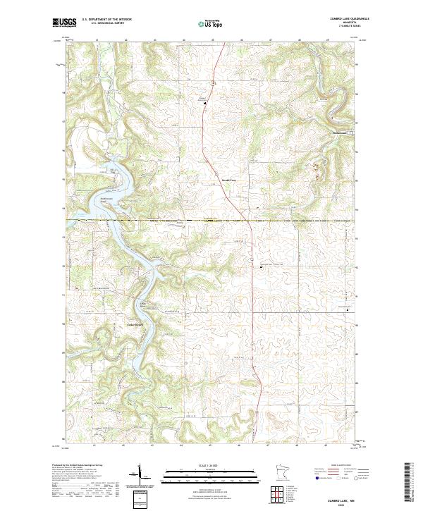 USGS Topographic Map – Zumbro Lake