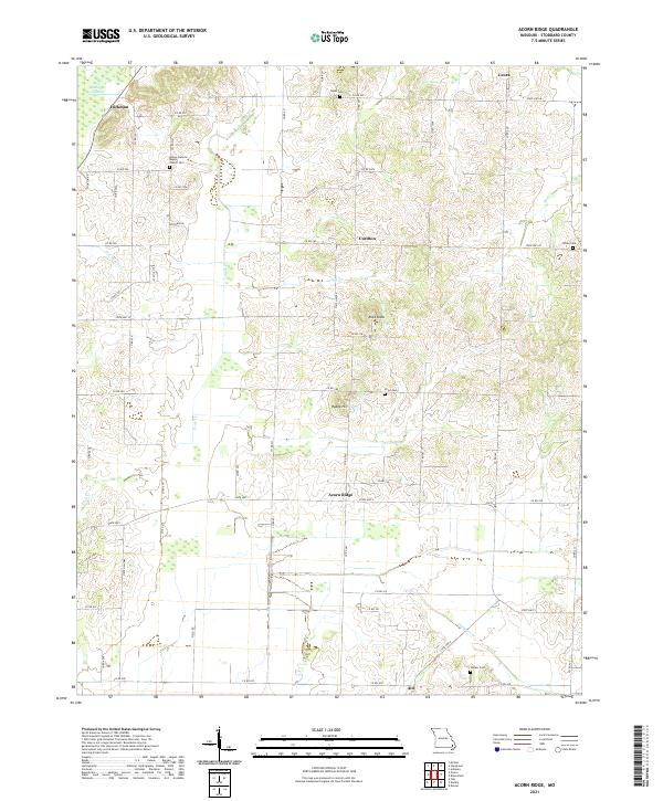 USGS Topographic Map – Acorn Ridge