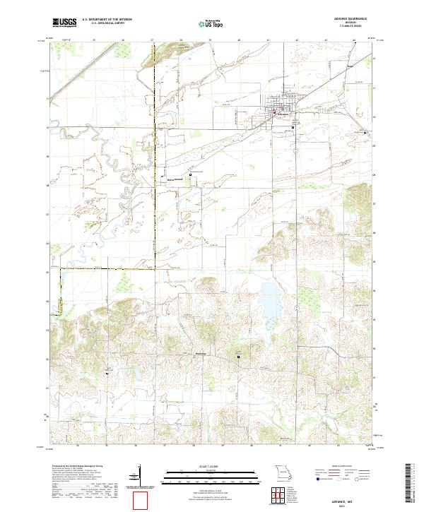 USGS Topographic Map – Advance