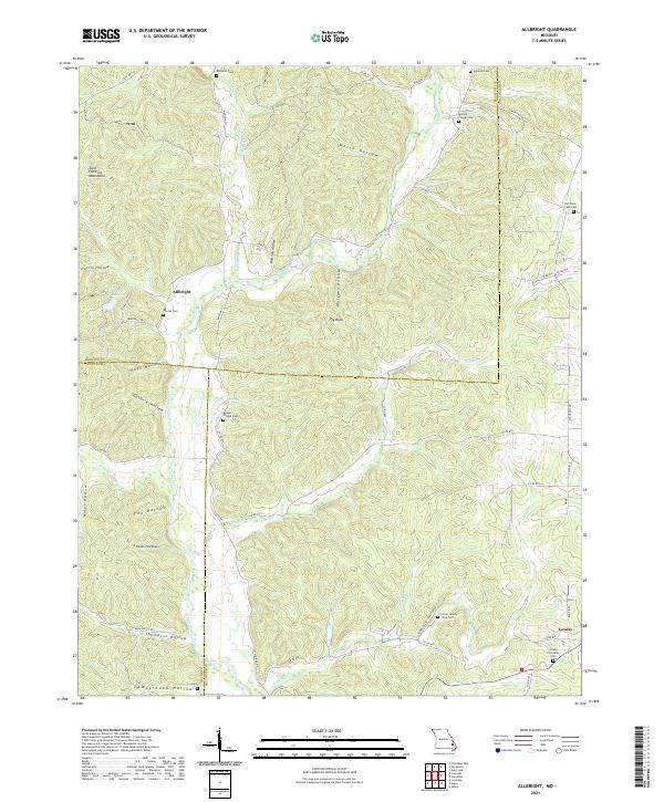 USGS Topographic Map – Allbright