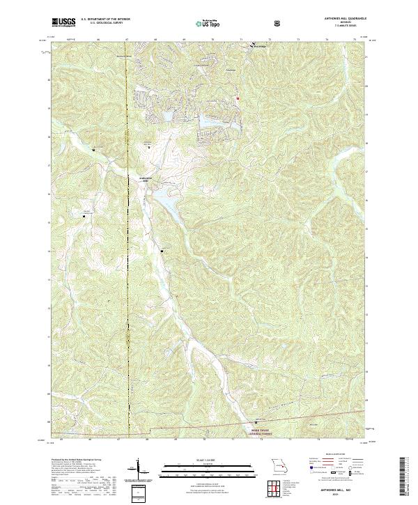 USGS Topographic Map – Anthonies Mill