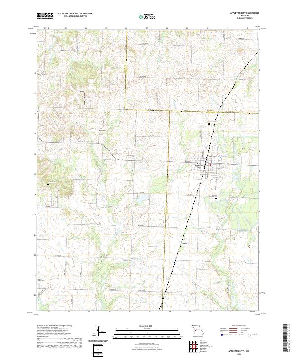 USGS Topographic Map – Appleton City