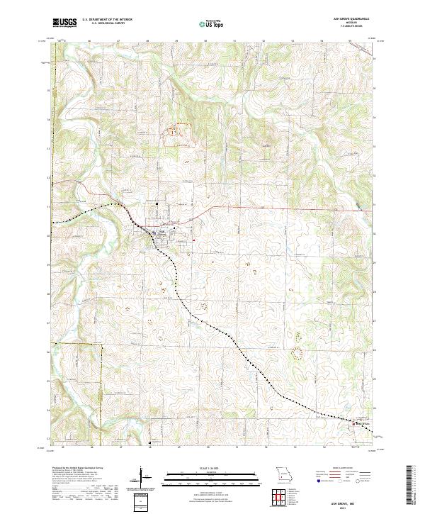 USGS Topographic Map – Ash Grove