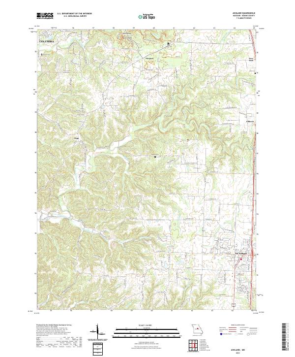 USGS Topographic Map – Ashland