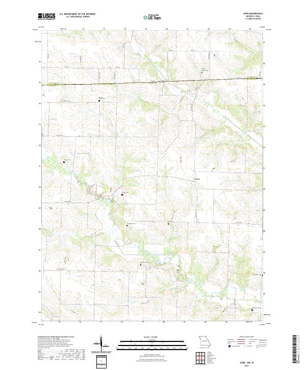 USGS Topographic Map – Azen