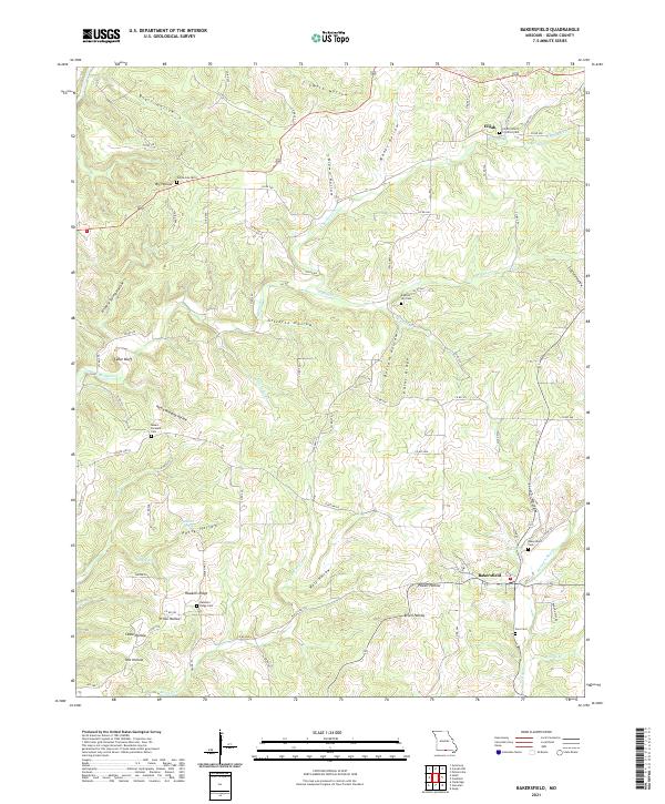 USGS Topographic Map – Bakersfield