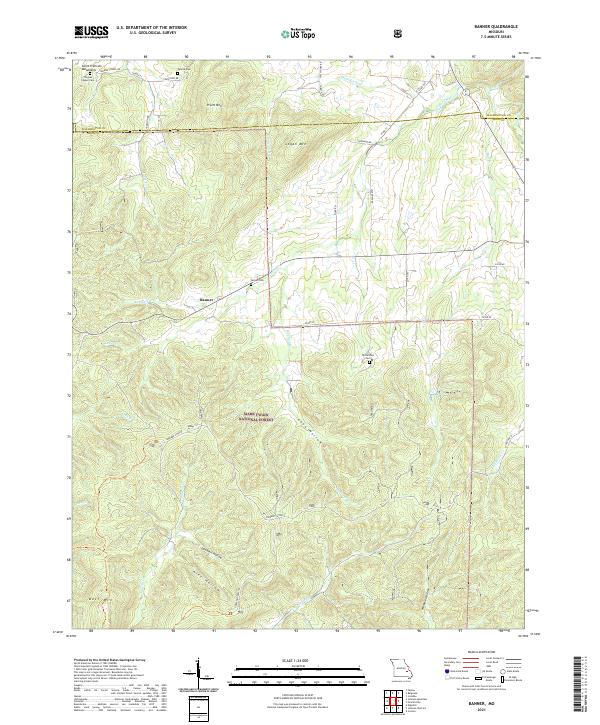 USGS Topographic Map – Banner