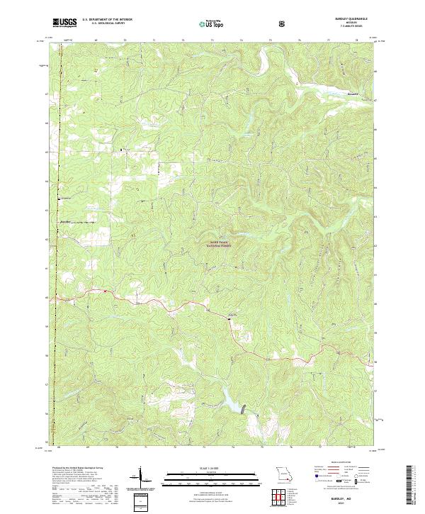 USGS Topographic Map – Bardley