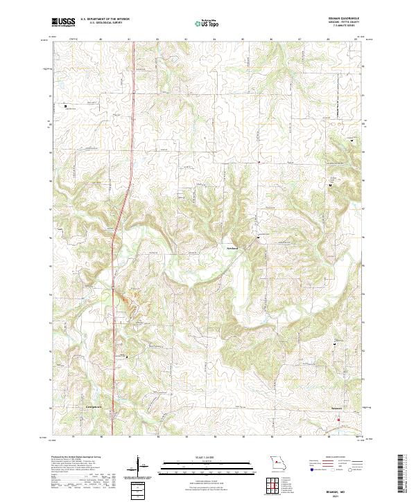 USGS Topographic Map – Beaman