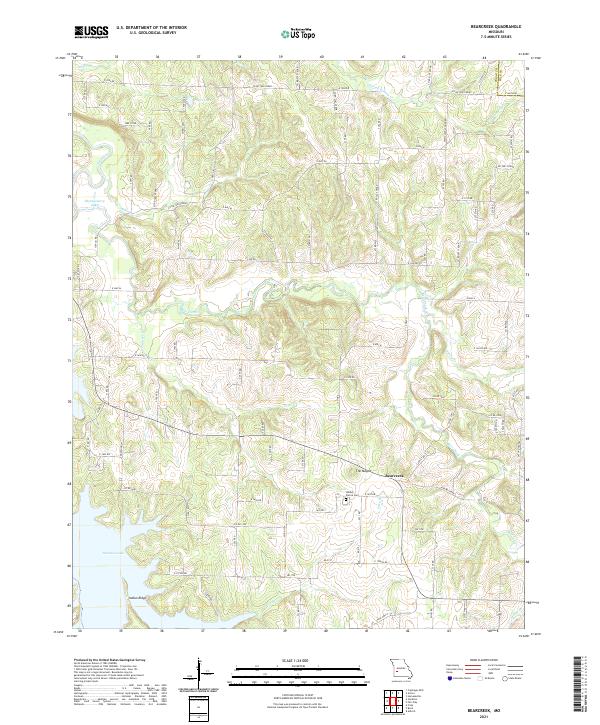 USGS Topographic Map – Bearcreek