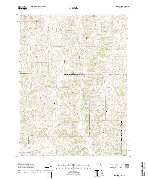 USGS Topographic Map – Bedford SW