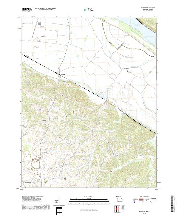 USGS Topographic Map – Belgique