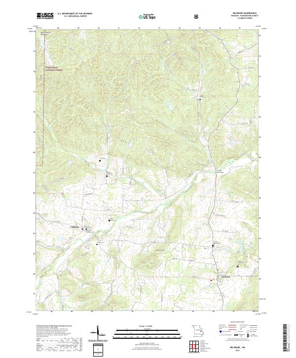 USGS Topographic Map – Belgrade