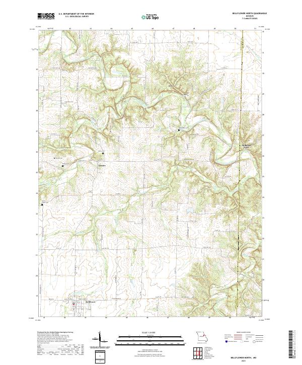 USGS Topographic Map – Bellflower North