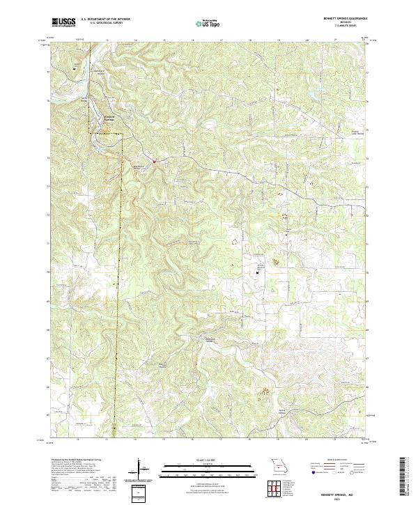 USGS Topographic Map – Bennett Springs