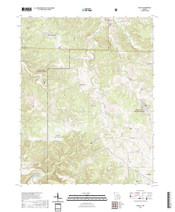 USGS Topographic Map – Beulah