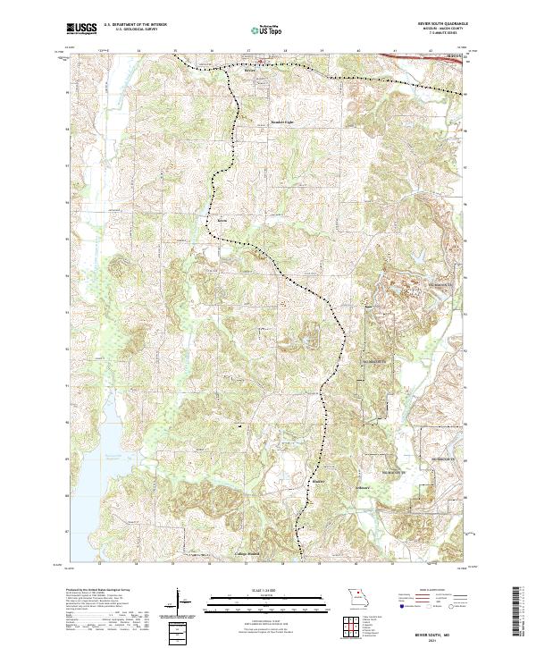 USGS Topographic Map – Bevier South