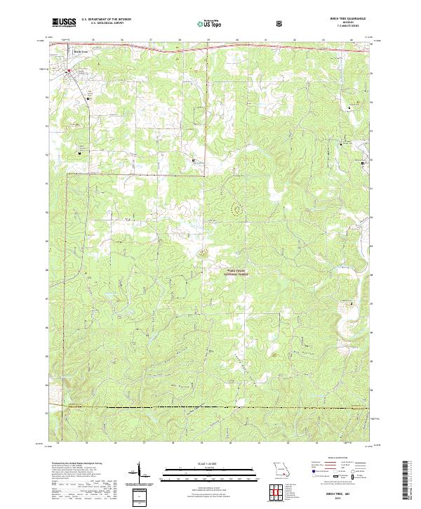 USGS Topographic Map – Birch Tree