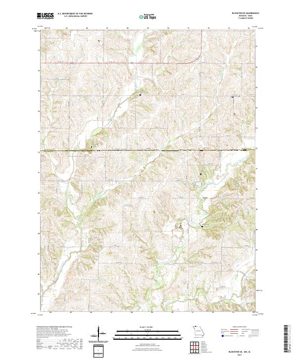 USGS Topographic Map – Blockton SE