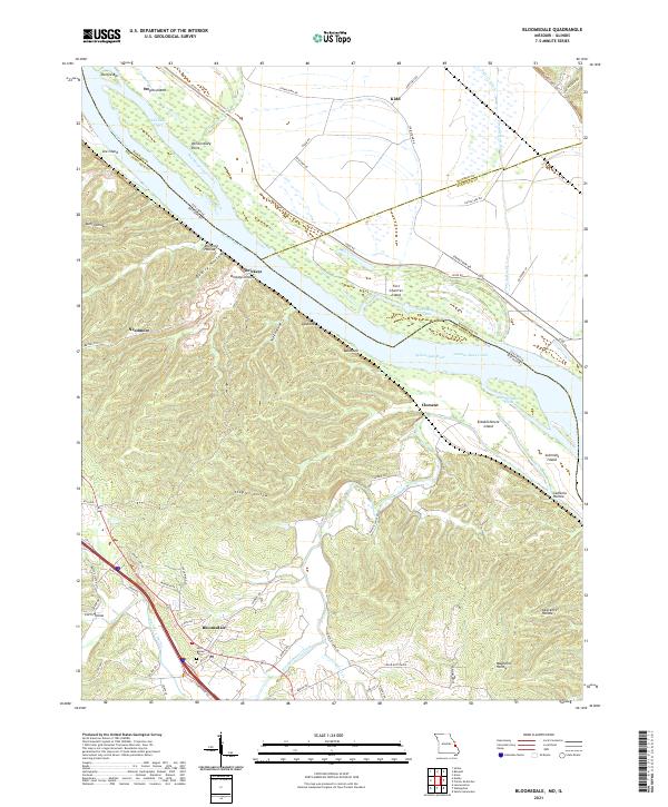 USGS Topographic Map – Bloomsdale