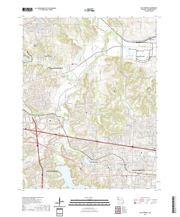 USGS Topographic Map – Blue Springs