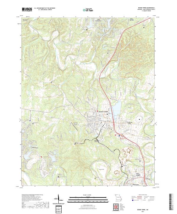 USGS Topographic Map – Bonne Terre