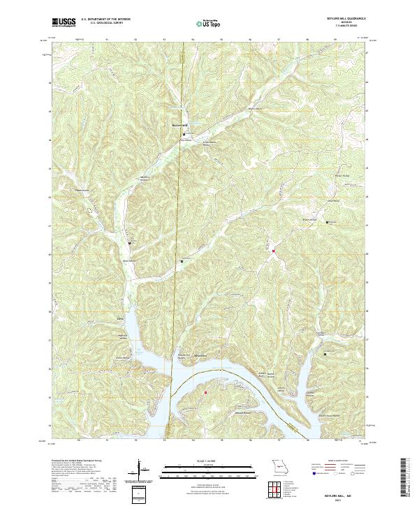 USGS Topographic Map – Boylers Mill