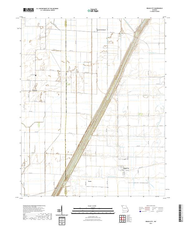 USGS Topographic Map – Bragg City
