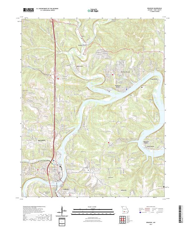 USGS Topographic Map – Branson