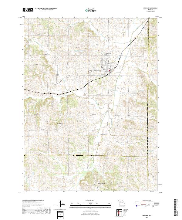 USGS Topographic Map – Braymer