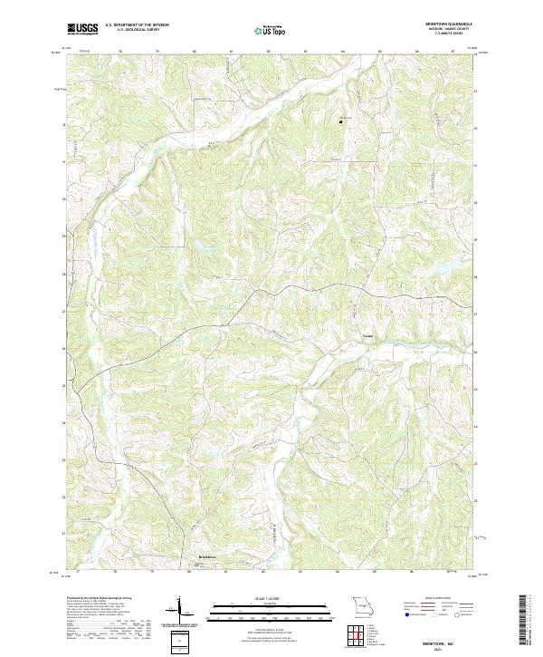 USGS Topographic Map – Brinktown