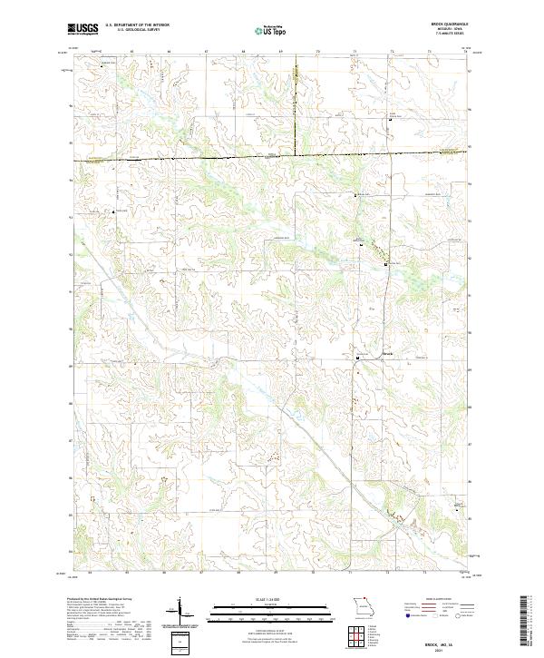 USGS Topographic Map – Brock