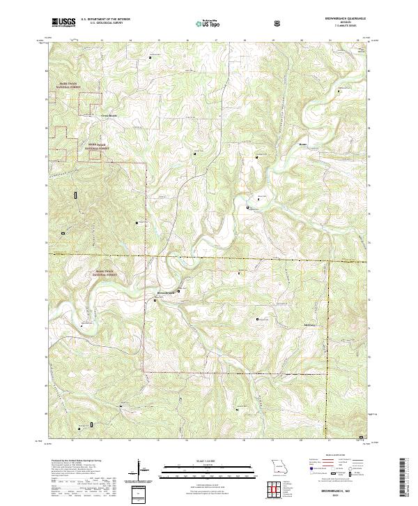 USGS Topographic Map – Brownbranch