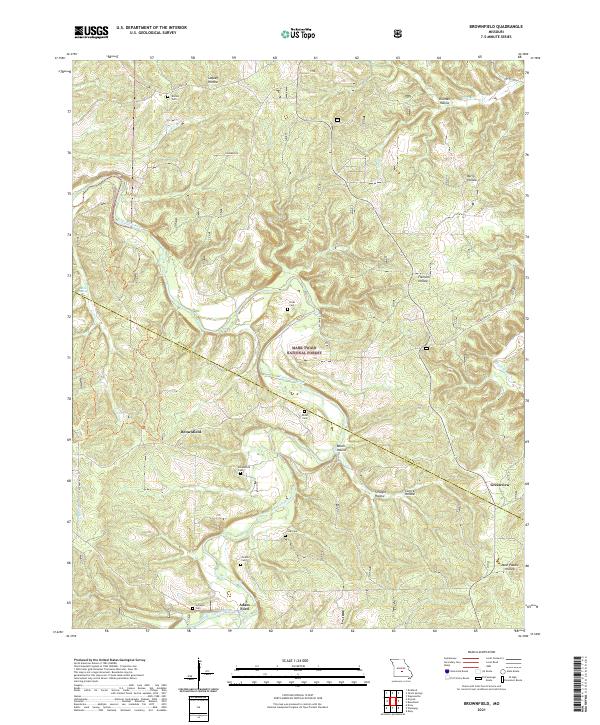 USGS Topographic Map – Brownfield