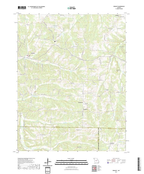 USGS Topographic Map – Brumley