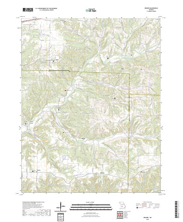 USGS Topographic Map – Bruner