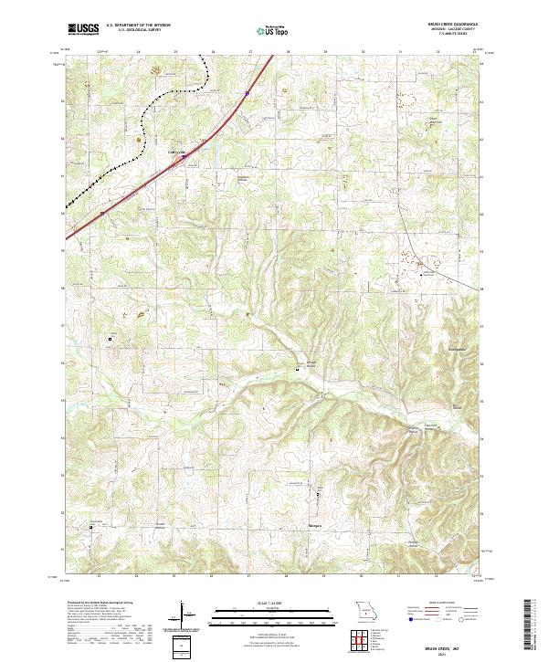 USGS Topographic Map – Brush Creek